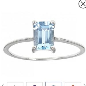 Genuine Sky Blue Topaz Ring